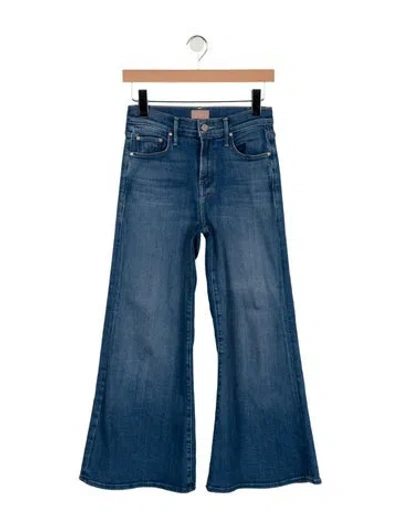 Pre-owned Mother High-rise Flared Jeans In Blue