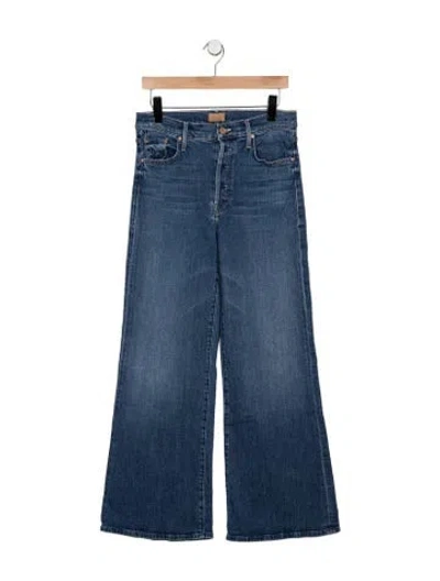 Pre-owned Mother High-rise Flared Jeans In Blue