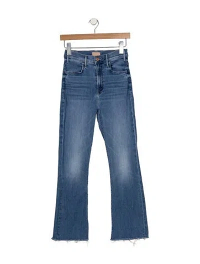 Pre-owned Mother High-rise Flared Jeans In Blue