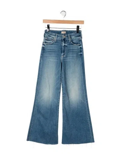 Pre-owned Mother High-rise Flared Jeans In Blue