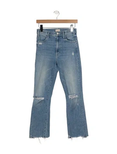 Pre-owned Mother High-rise Flared Jeans In Blue