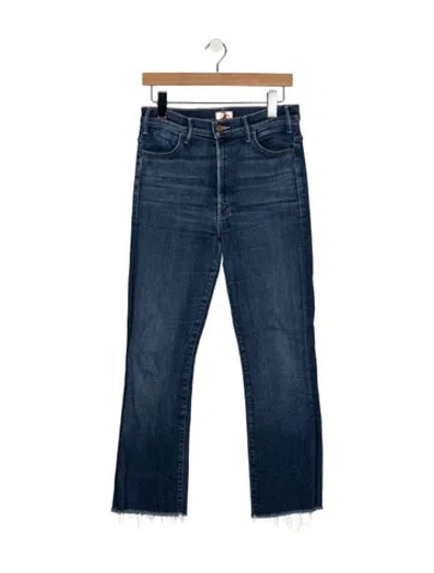 Pre-owned Mother High-rise Flared Jeans In Blue