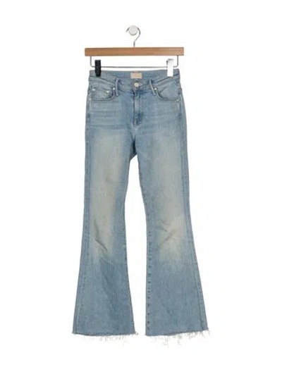 Pre-owned Mother High-rise Flared Jeans In Blue