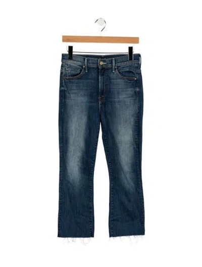 Pre-owned Mother High-rise Flared Jeans In Blue