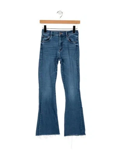 Pre-owned Mother High-rise Flared Jeans In Blue