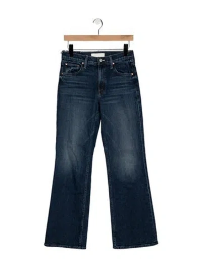 Pre-owned Mother High-rise Flared Jeans In Blue