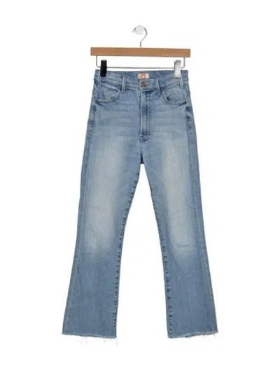 Pre-owned Mother High-rise Flared Jeans In Blue