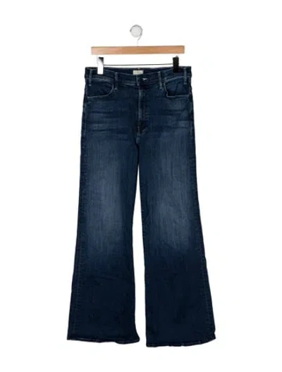 Pre-owned Mother High-rise Flared Jeans In Blue