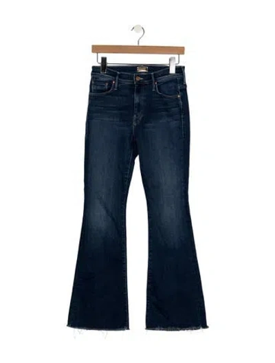 Pre-owned Mother High-rise Flared Jeans In Blue