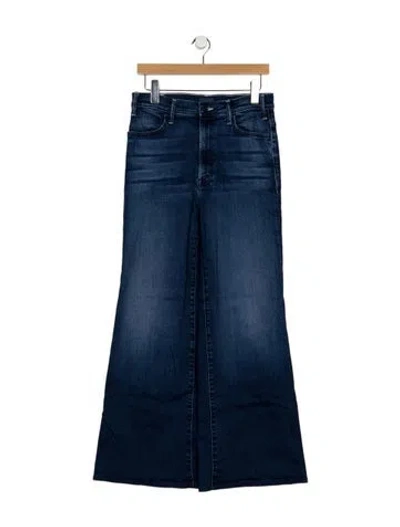 Pre-owned Mother High-rise Flared Jeans In Blue