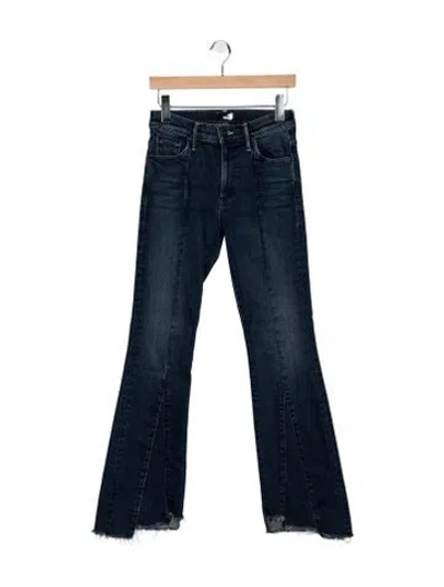Pre-owned Mother High-rise Flared Jeans In Blue