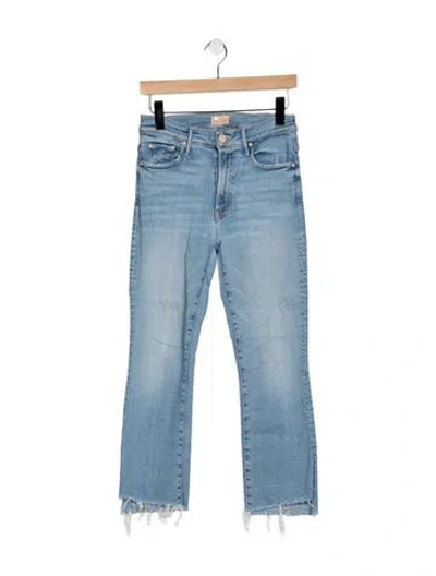 Pre-owned Mother High-rise Flared Jeans In Blue