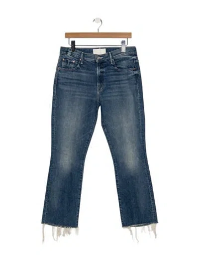 Pre-owned Mother High-rise Flared Jeans In Blue
