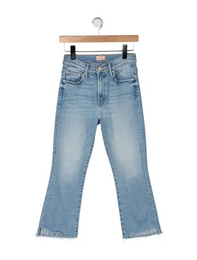 Pre-owned Mother High-rise Flared Jeans In Blue