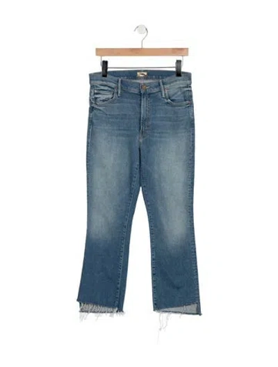 Pre-owned Mother High-rise Flared Jeans In Blue