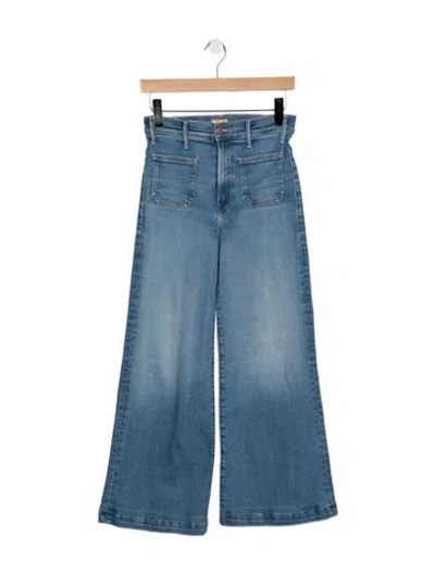Pre-owned Mother High-rise Flared Jeans In Blue