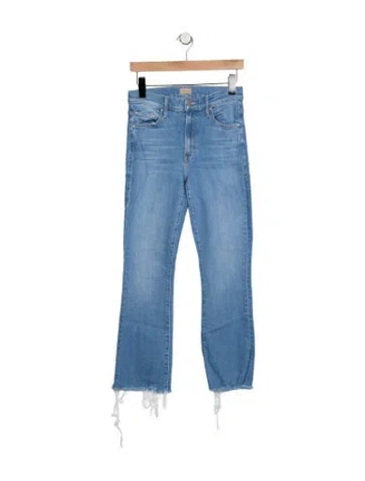 Pre-owned Mother High-rise Flared Jeans In Blue