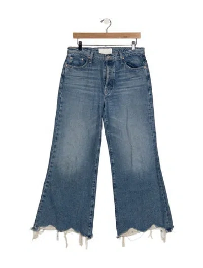 Pre-owned Mother High-rise Flared Jeans In Blue