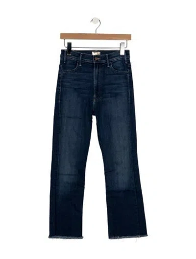 Pre-owned Mother High-rise Flared Jeans In Blue