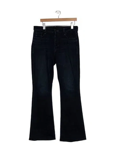 Pre-owned Mother High-rise Flared Jeans In Blue