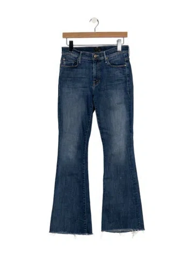 Pre-owned Mother High-rise Flared Jeans In Blue