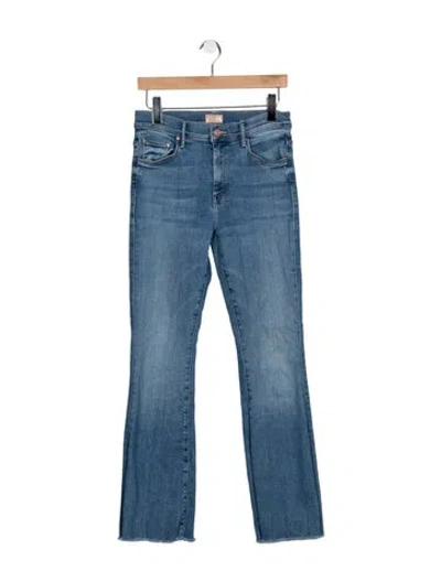 Pre-owned Mother High-rise Flared Jeans In Blue