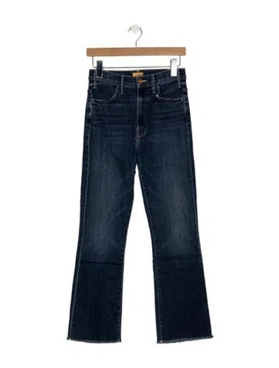 Pre-owned Mother High-rise Flared Jeans In Blue