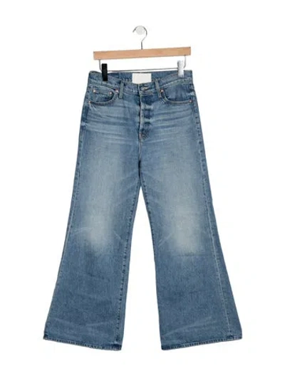Pre-owned Mother High-rise Flared Jeans In Blue