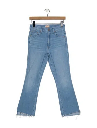 Pre-owned Mother High-rise Flared Jeans In Blue