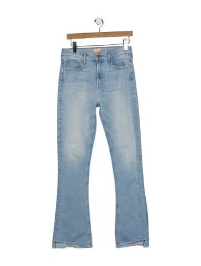Pre-owned Mother High-rise Flared Jeans In Blue