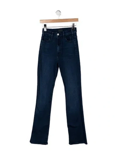 Pre-owned Mother High-rise Flared Jeans In Blue