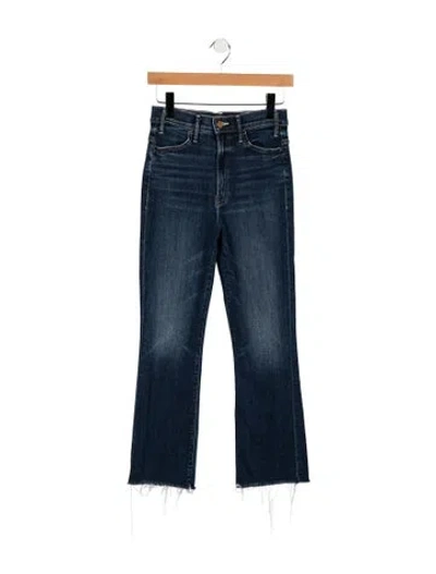 Pre-owned Mother High-rise Flared Jeans In Blue