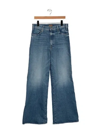 Pre-owned Mother High-rise Flared Jeans In Blue