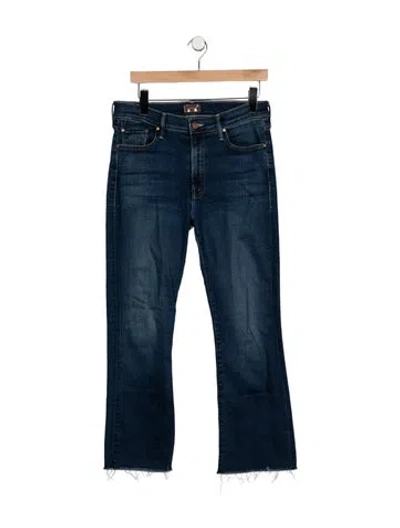Pre-owned Mother High-rise Flared Jeans In Blue