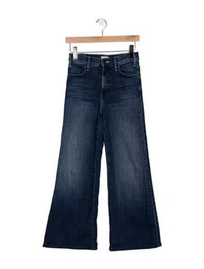 Pre-owned Mother High-rise Flared Jeans In Blue