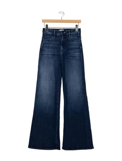 Pre-owned Mother High-rise Flared Jeans In Blue