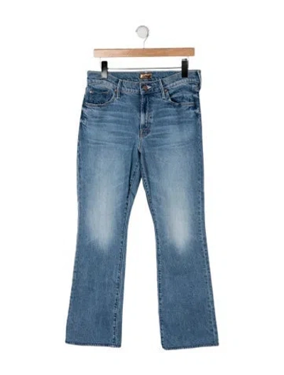 Pre-owned Mother High-rise Flared Jeans In Blue