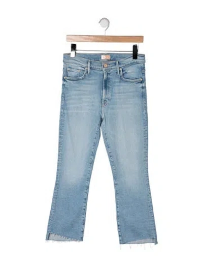Pre-owned Mother High-rise Flared Jeans In Blue