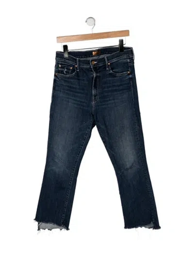 Pre-owned Mother High-rise Flared Jeans In Blue