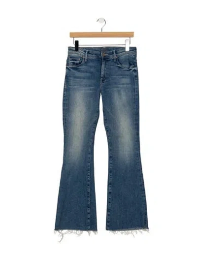 Pre-owned Mother High-rise Flared Jeans In Blue