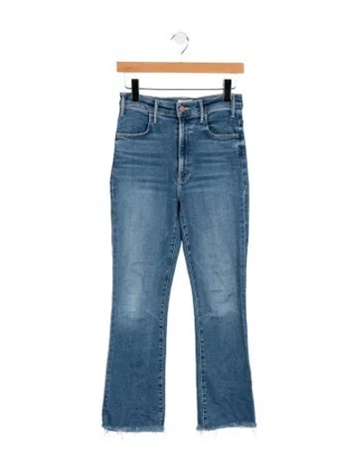 Pre-owned Mother High-rise Flared Jeans In Blue