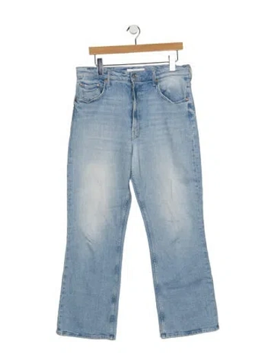 Pre-owned Mother High-rise Flared Jeans In Blue