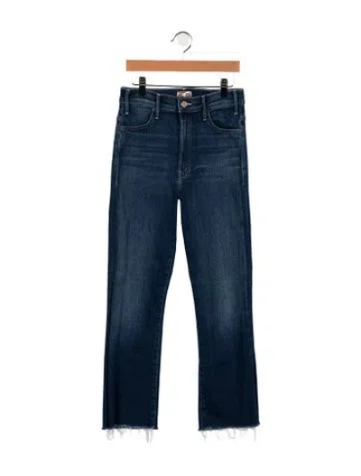 Pre-owned Mother High-rise Flared Jeans In Blue