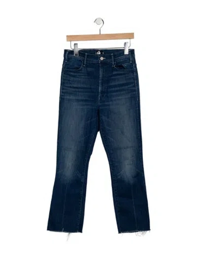 Pre-owned Mother High-rise Flared Jeans In Blue