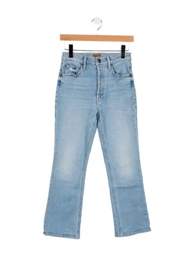 Pre-owned Mother High-rise Flared Jeans In Blue