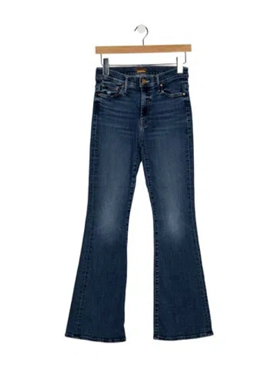 Pre-owned Mother High-rise Flared Jeans In Blue
