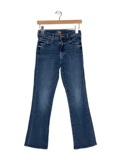 Pre-owned Mother High-rise Flared Jeans In Blue