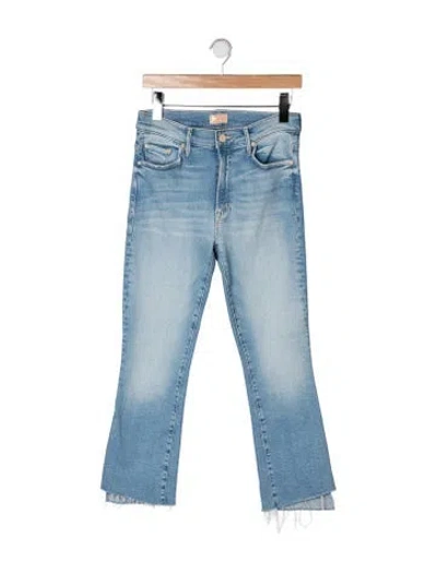 Pre-owned Mother High-rise Flared Jeans In Blue