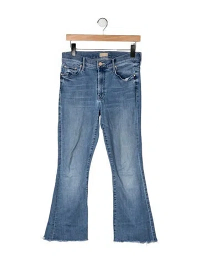 Pre-owned Mother High-rise Flared Jeans In Blue