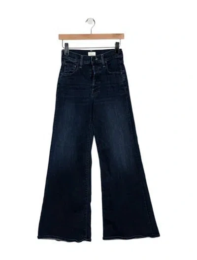 Pre-owned Mother High-rise Flared Jeans In Blue